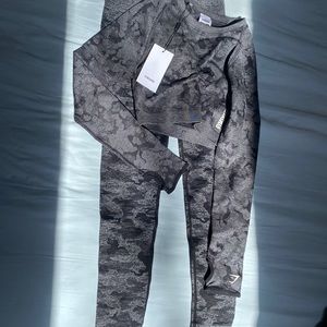 GYMSHARK BLACK CAMO SET